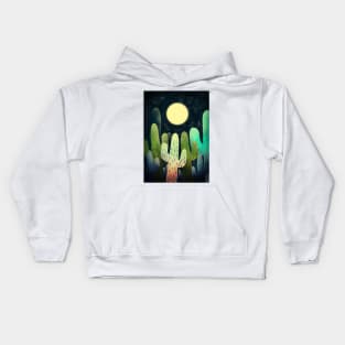 Night Time Cactus Kids Hoodie